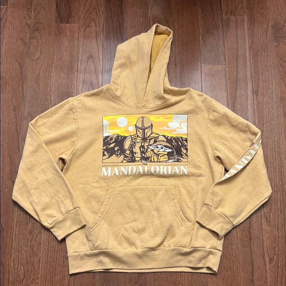 New Star Wars Brand The Mandalorian with Child Kids Large Sweatshirt Hoodie